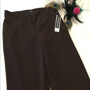 Professional chocolate brown classic fit stretch